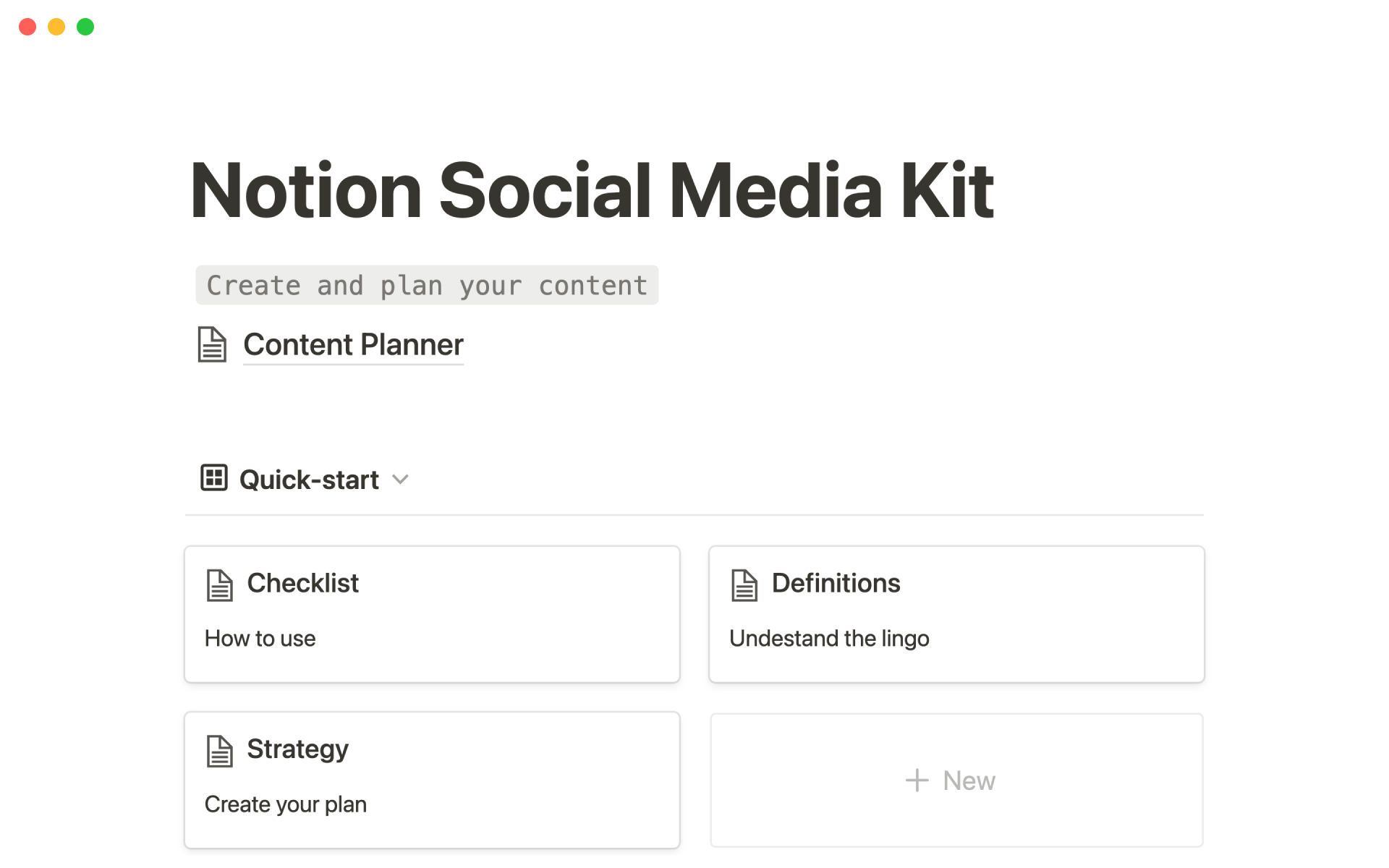 A template preview for Social media kit