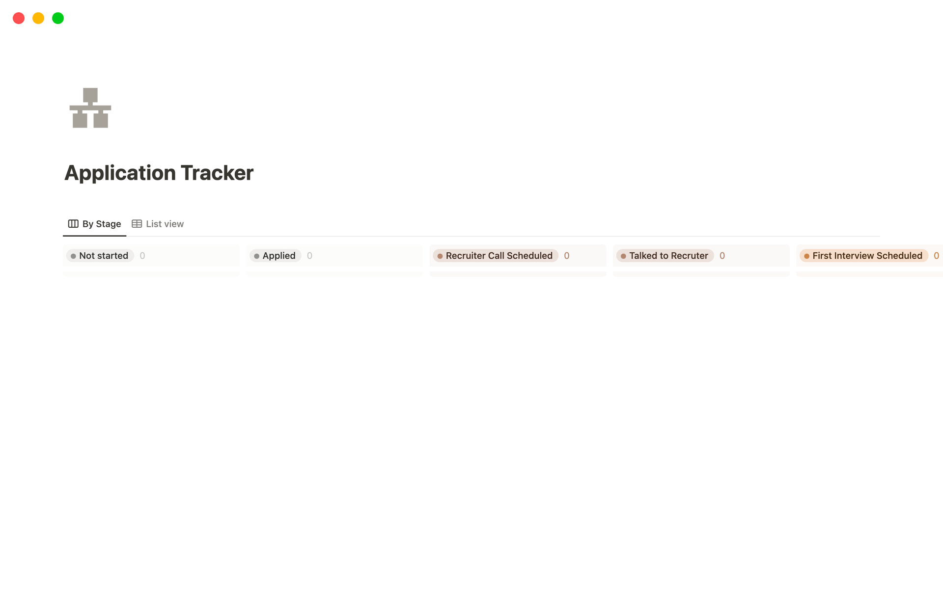 A simple job application tracker