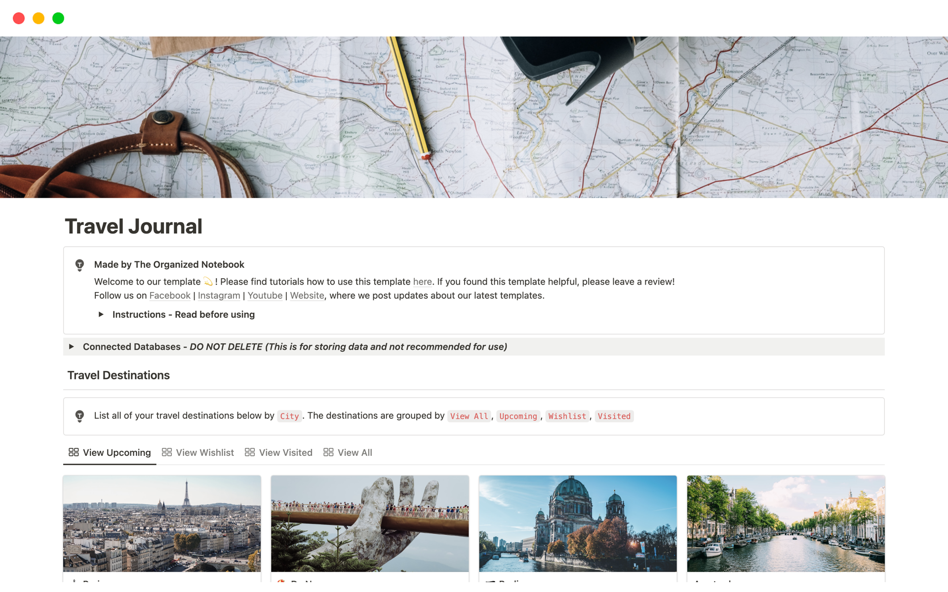 Our travel journal template is packed with features to accommodate every kind of traveler. 
