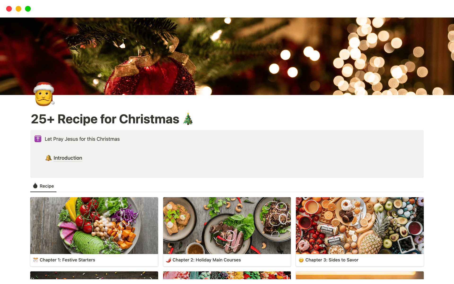 A template preview for 25+ Recipe for Christmas