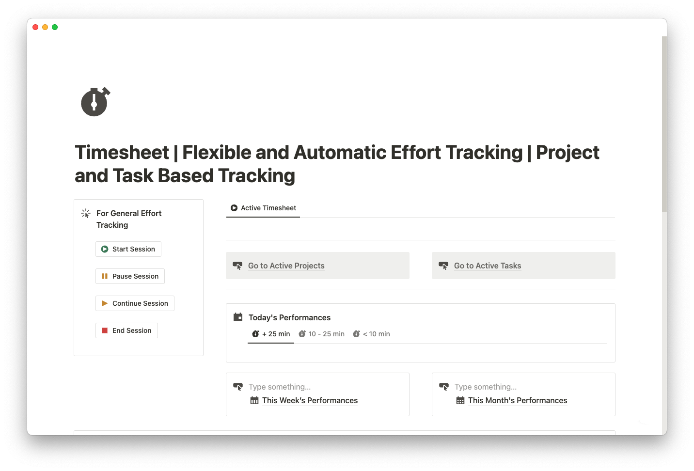 effort tracking template thumbnail