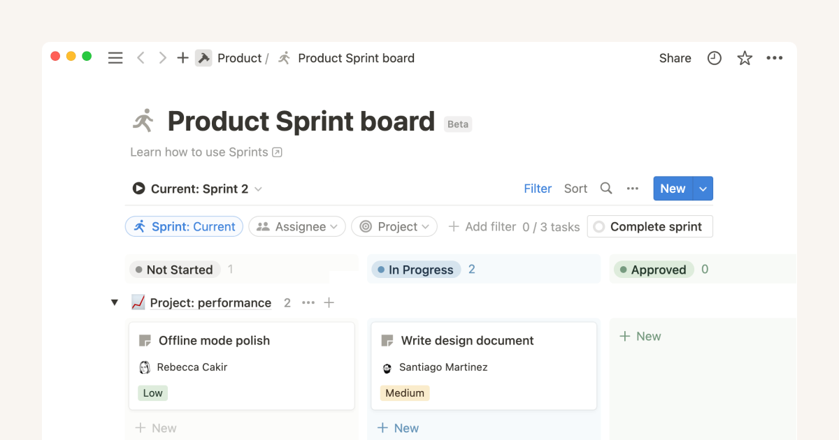 How engineering and product teams use Notion for sprint planning