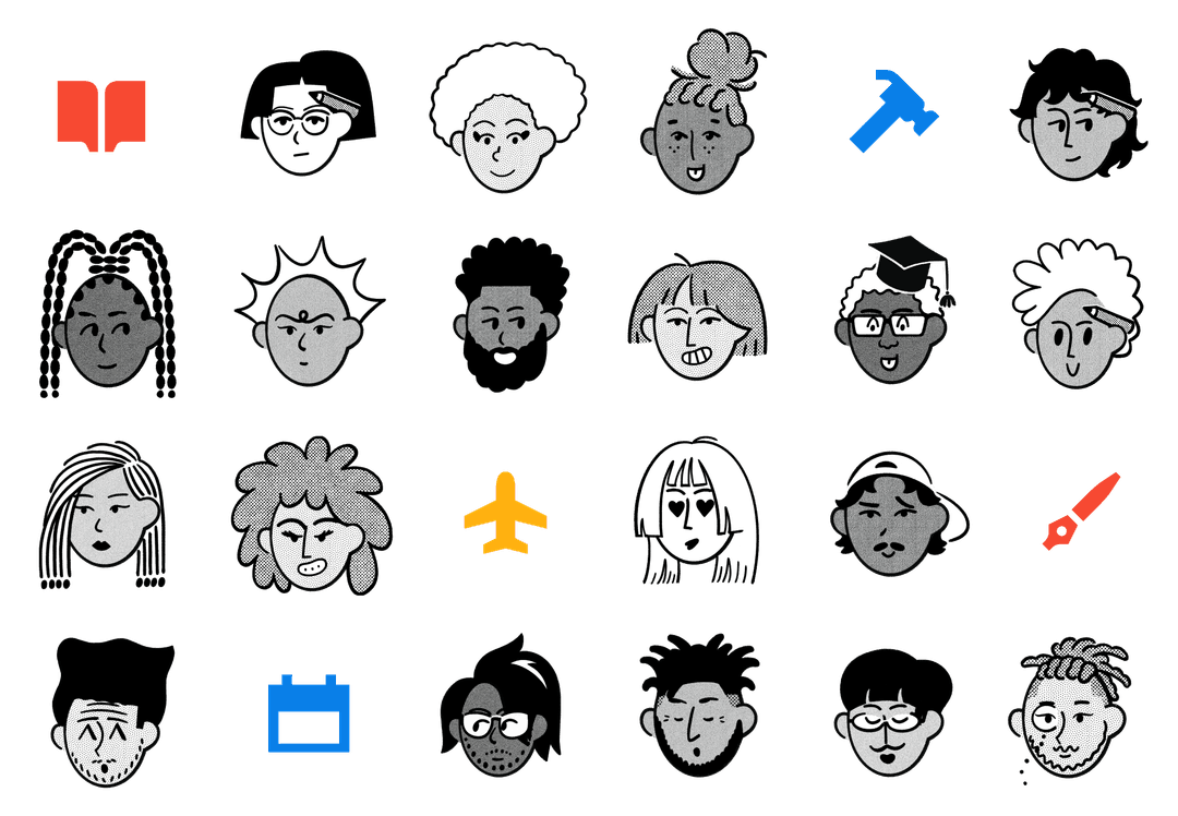 Template editorial illustration