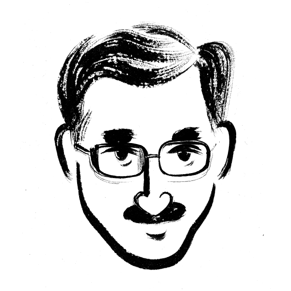 An illustrated headshot of Ram Shriram