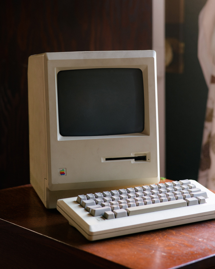 The original 1984 Apple Macintosh computer architected by Andy.