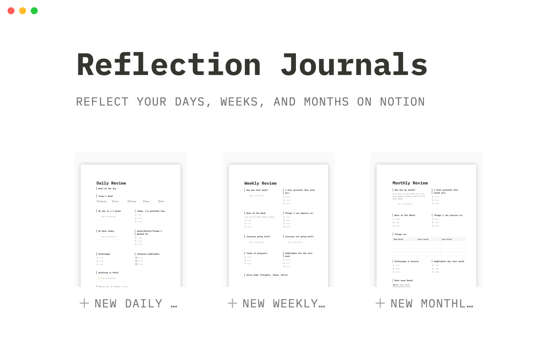 Notion Template Gallery Reflection Journals notion-template-gallery-reflection-journals