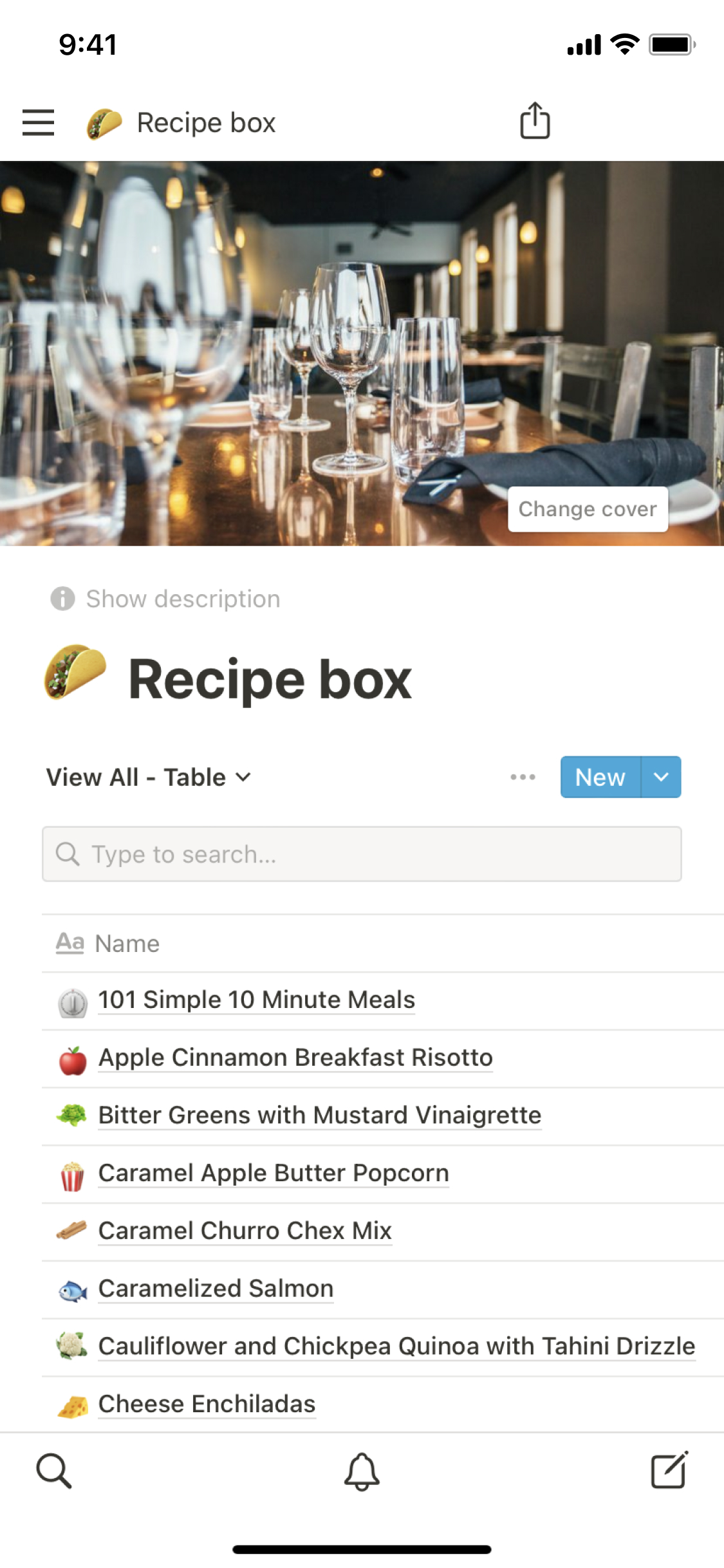 Notion Template Gallery Recipe box
