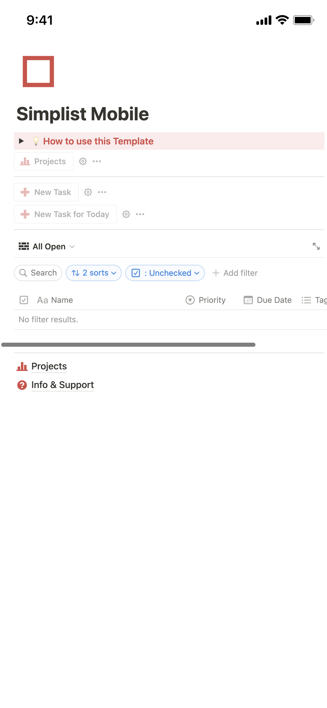 Notion Template Gallery Simplist Mobile Task Management Optimized