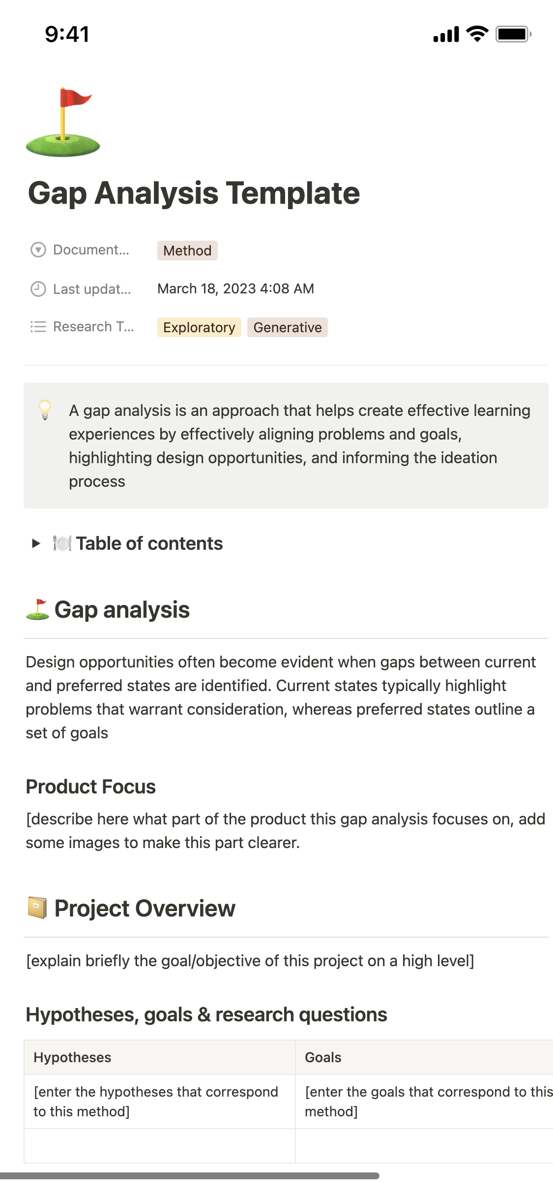 Notion Template Gallery Gap Analysis Template Notion Template Gallery Gap Analysis Template