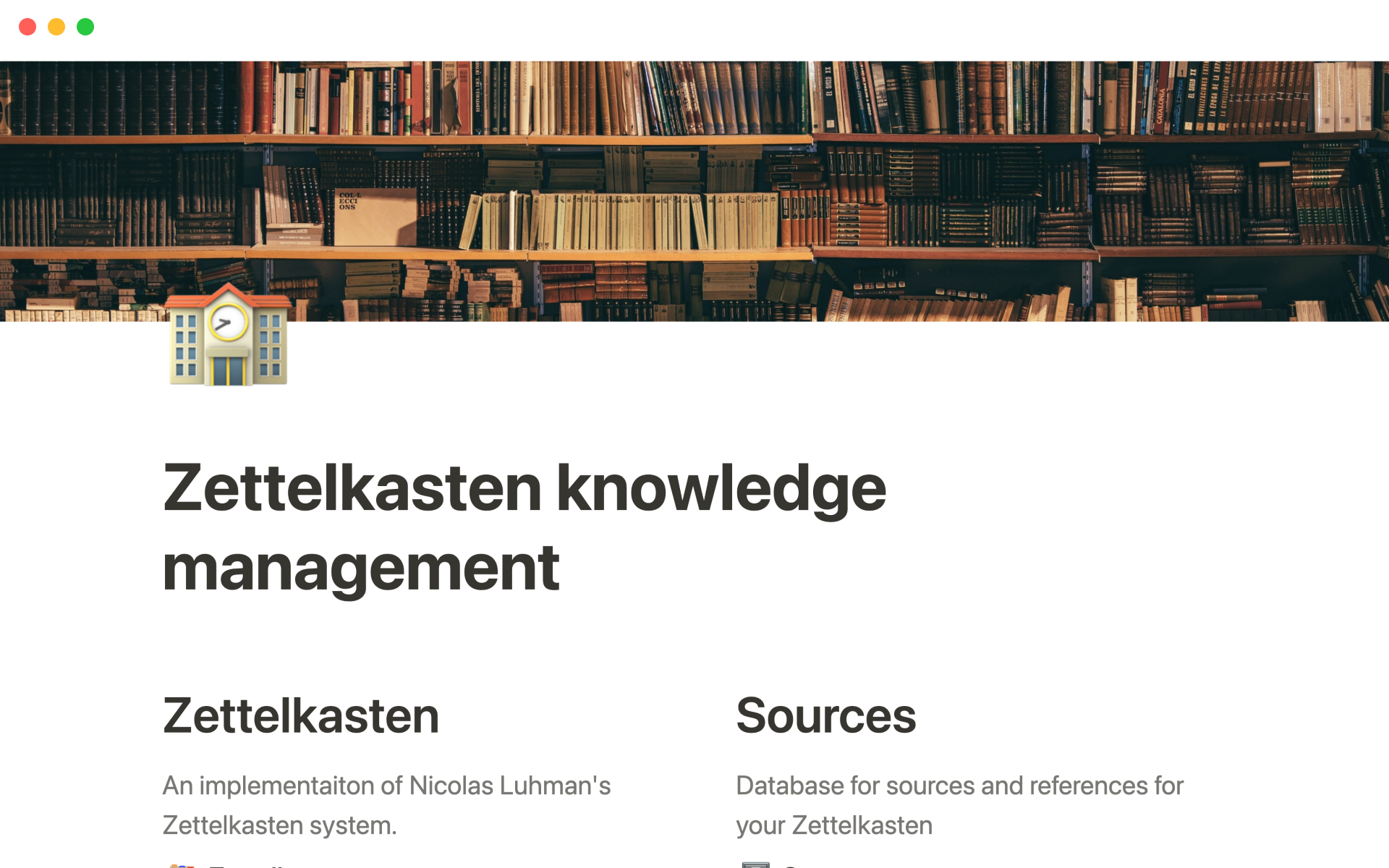 The desktop image for the Zettelkasten knowledge management template