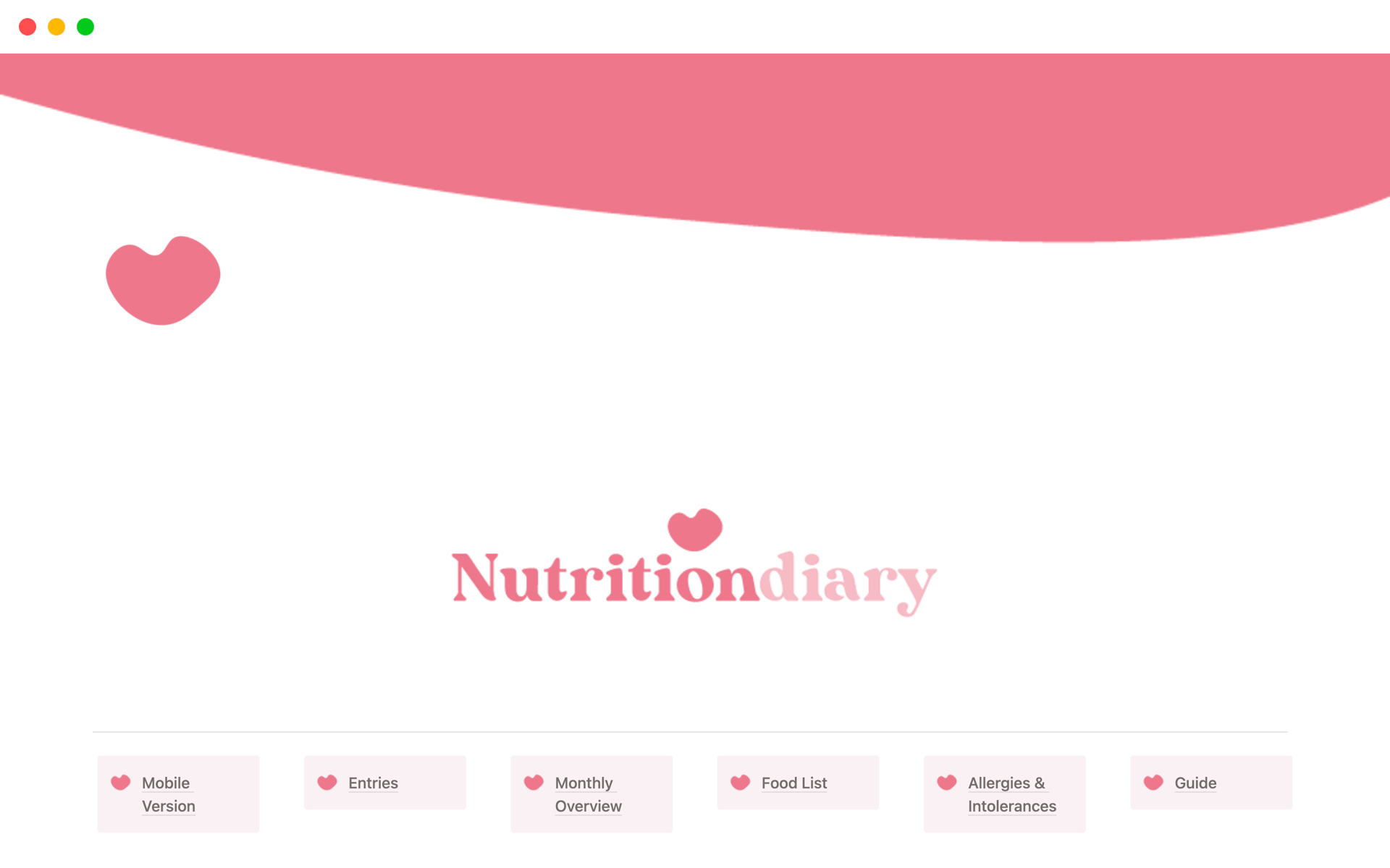 Nutrition Diary Printable