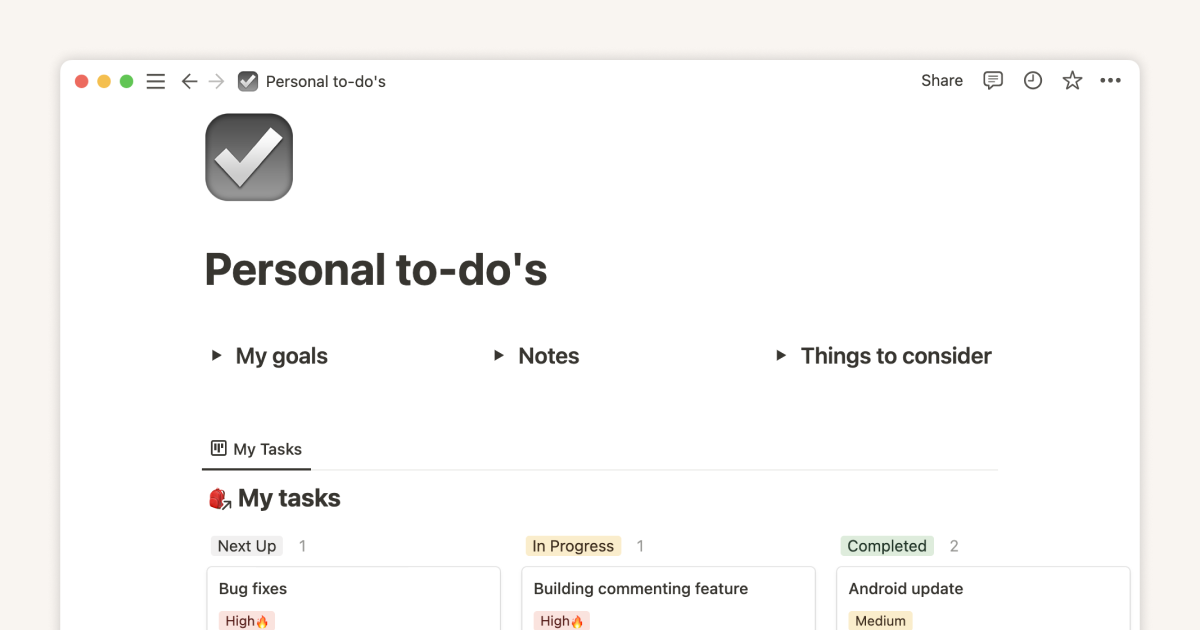 Organisiere, verwalte und verfolge deine gesamte Arbeit mit einem persönlichen Dashboard