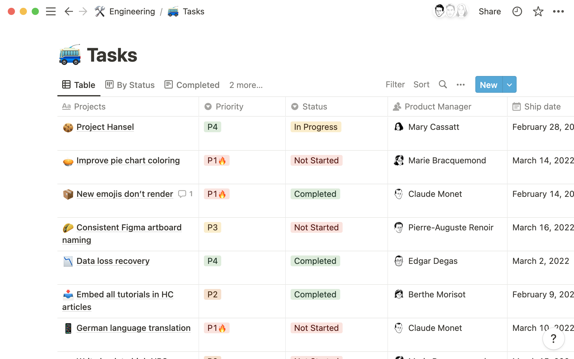 Notion offers centralized task management.