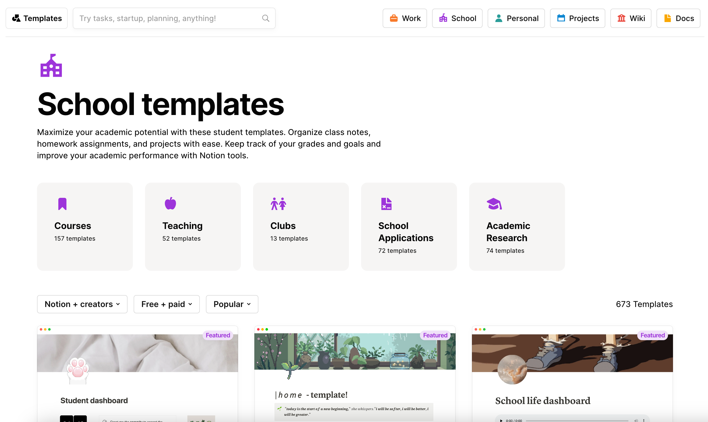 We're adding tons of new templates to help you easily get started with Notion.