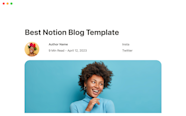 Notion Blog Template Notion Template