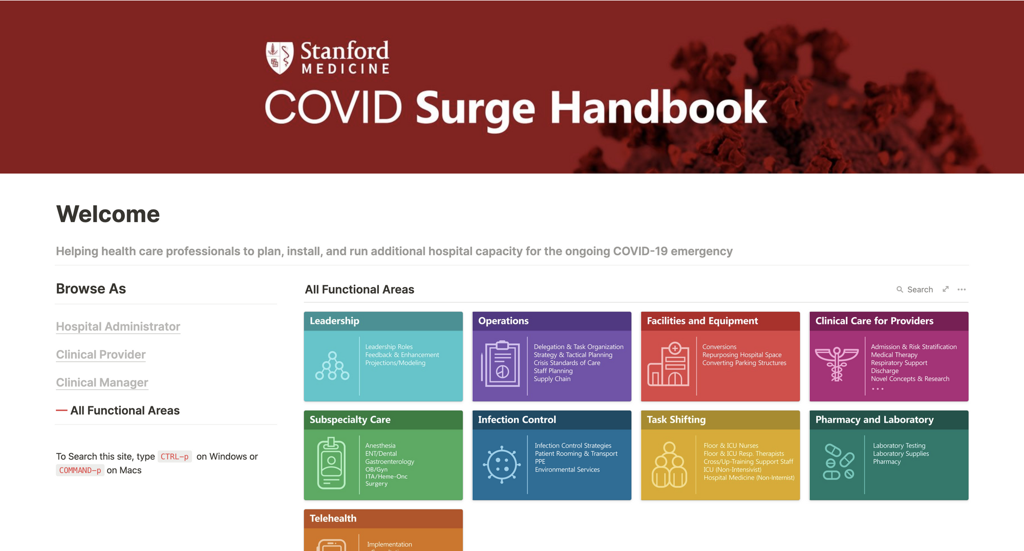 Stanford's COVID Surge Handbook