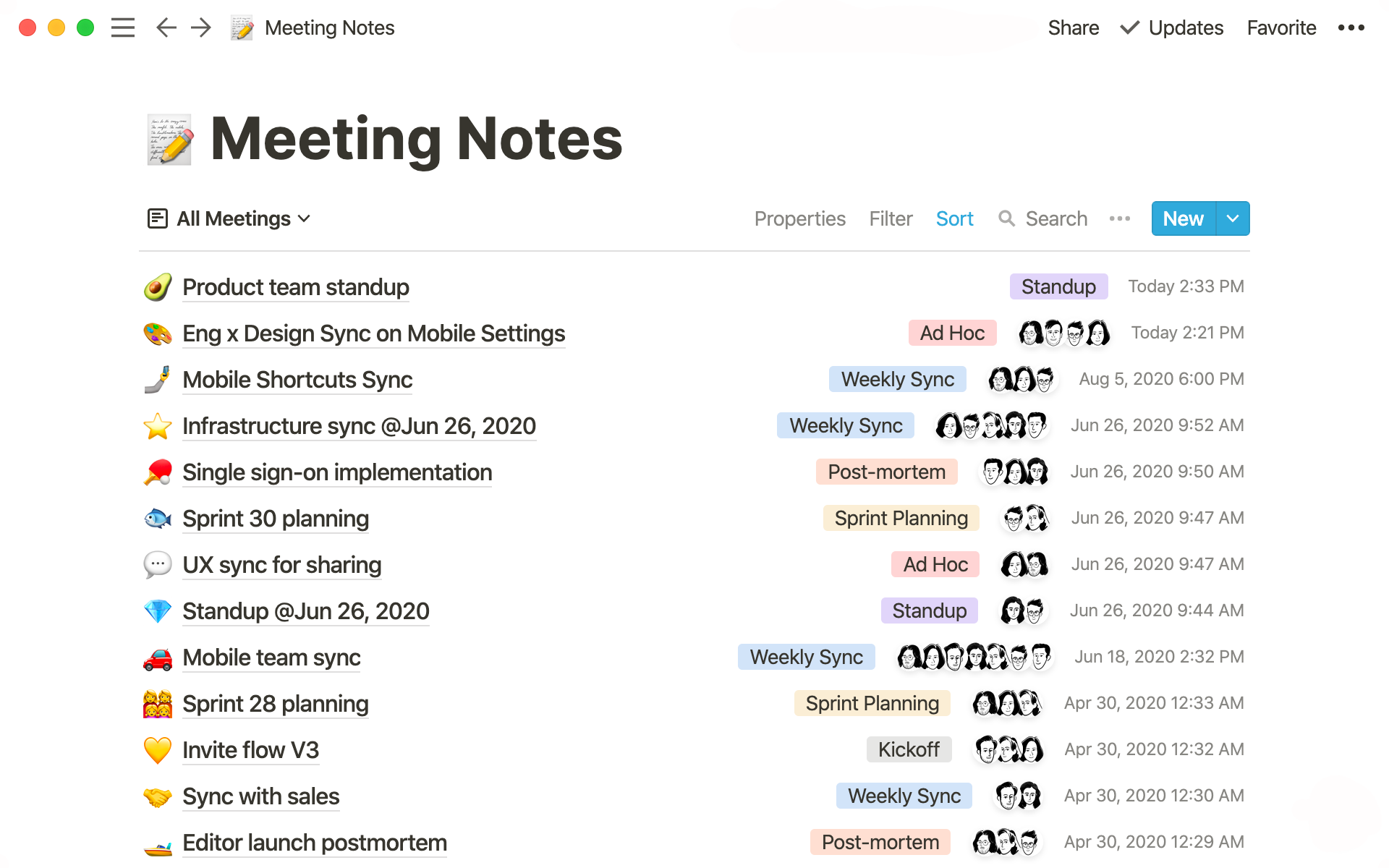 All your product team’s cross-functional meeting notes in one place.