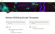 Notion Shifting Script Template Notion Template