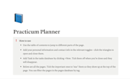 Practicum Planner Notion Template