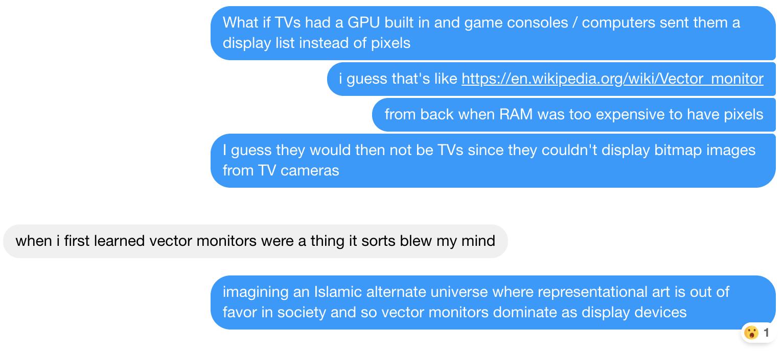 @rsnous: "imagining Islamic alternate universe with vector monitors" Image from Twitter.