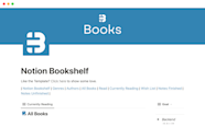 Notion Bookshelf Notion Template