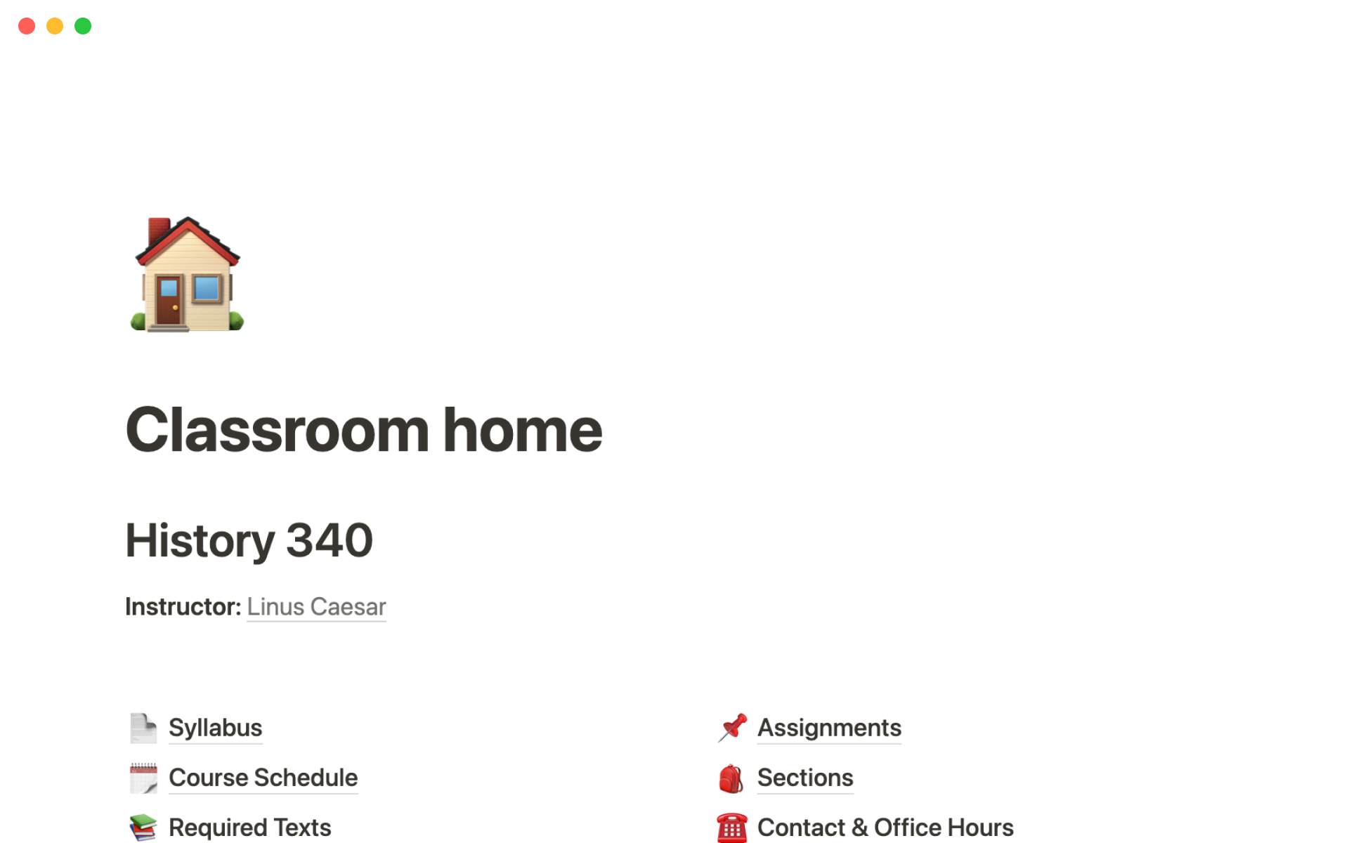 The desktop image for the Classroom home template