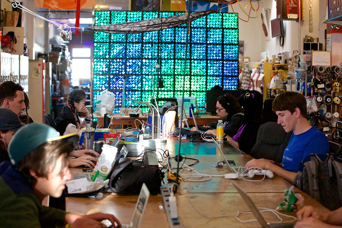 Noisebridge, a hacker collective based in the Mission district of San Francisco. Image from the San Francisco Examiner.