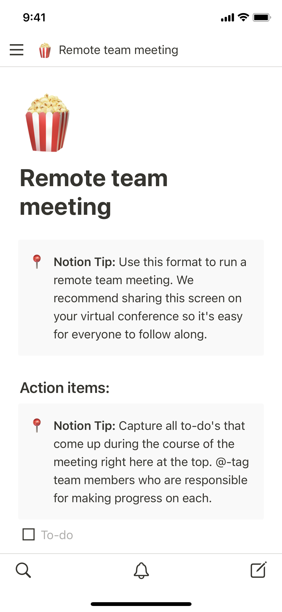  The mobile image for the remote team meeting template