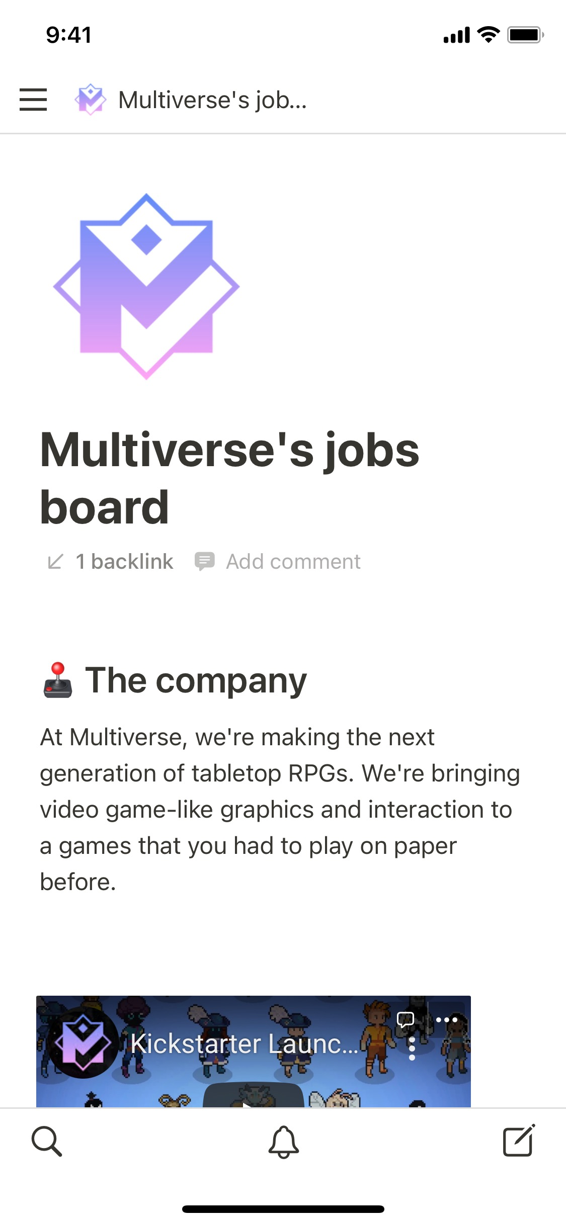 The mobile image for the Multiverse's jobs board template