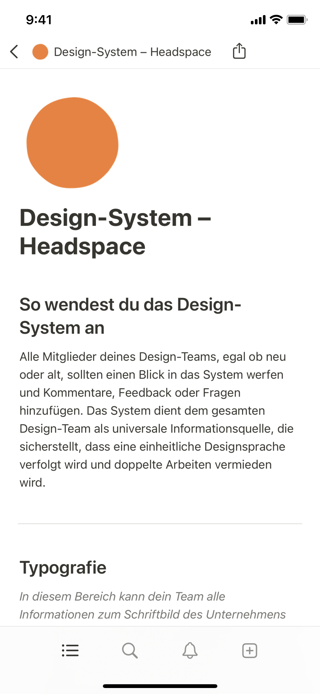 The mobile image for Headspace's design system template