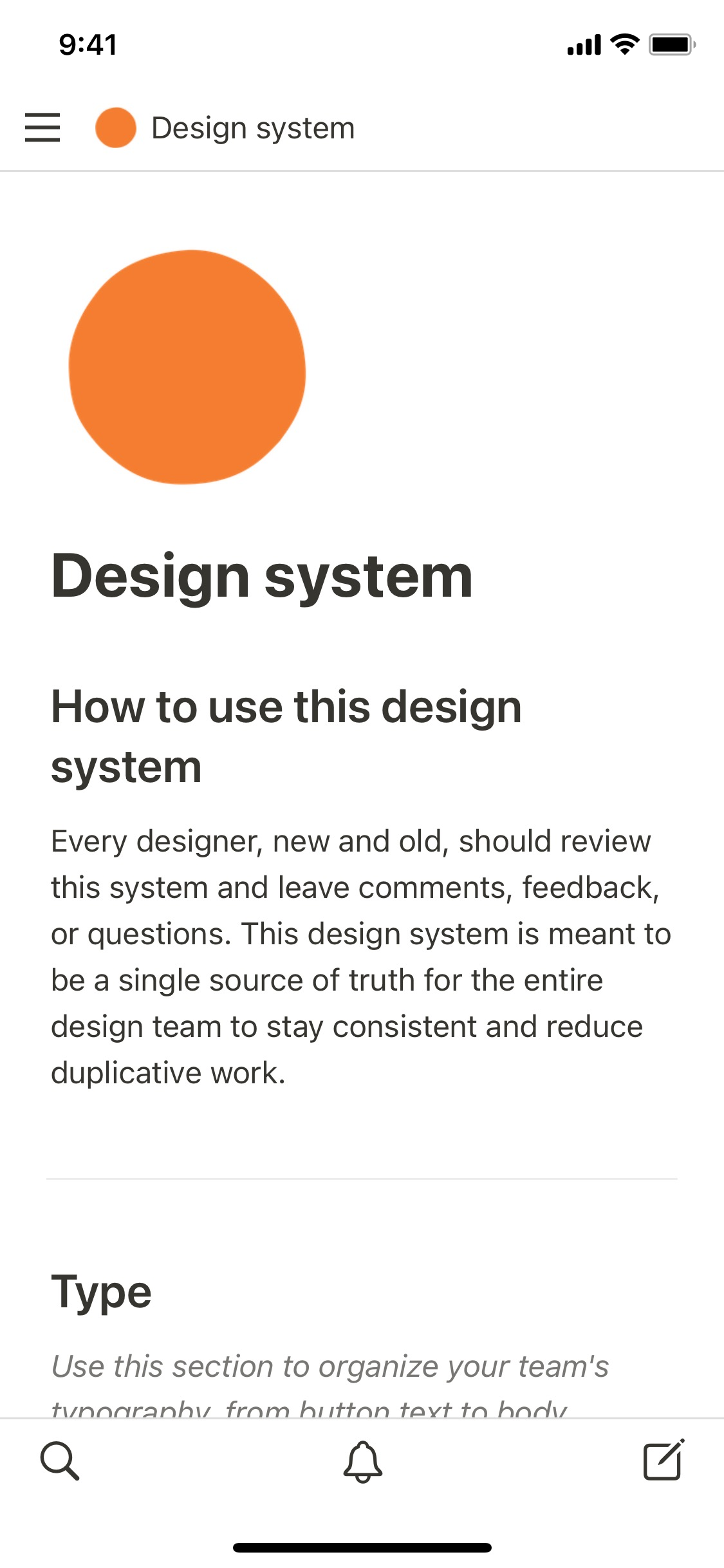 The mobile image for Headspace's design system template