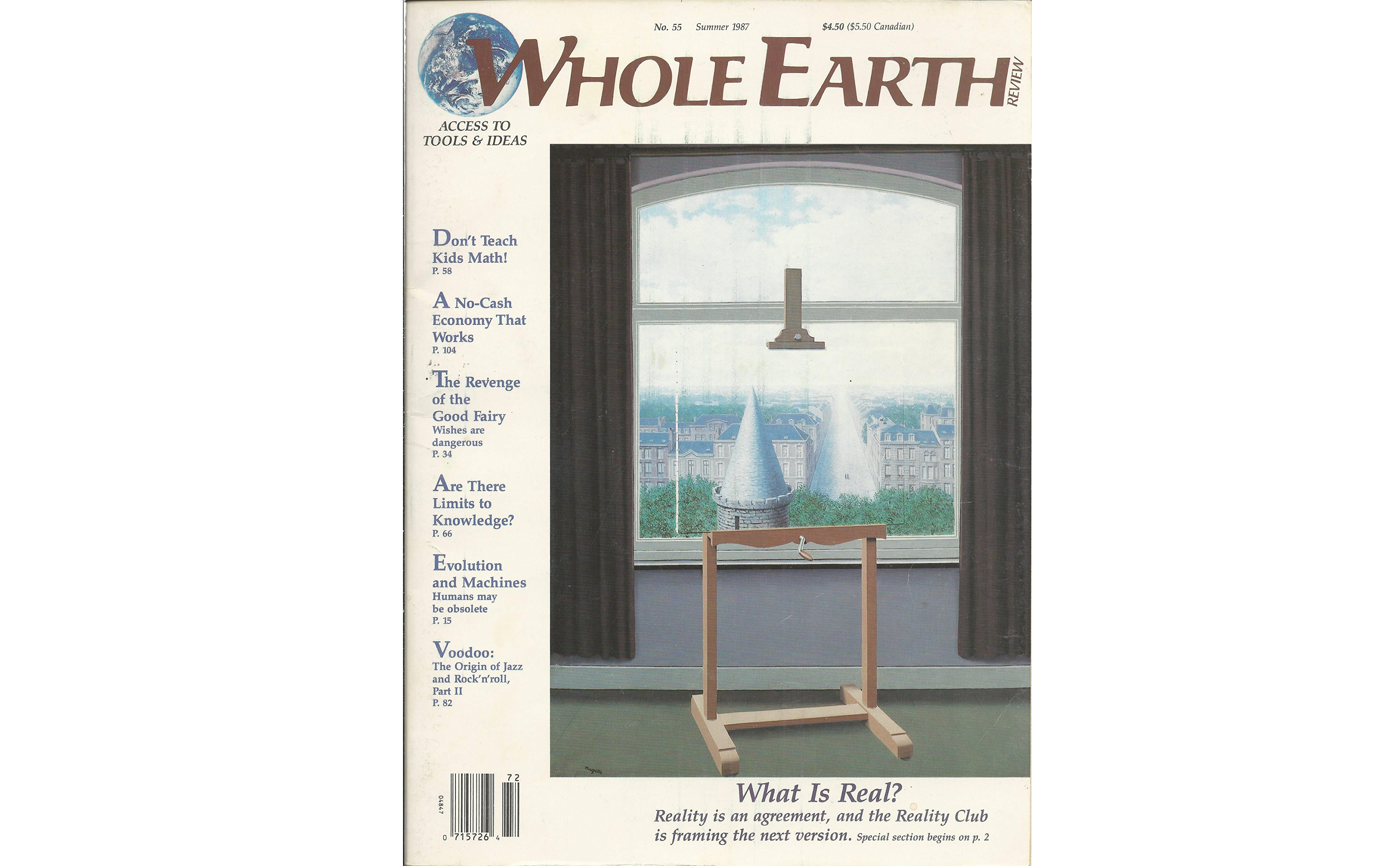 A 1987 cover of the Whole Earth Review. Image from Amazon.
