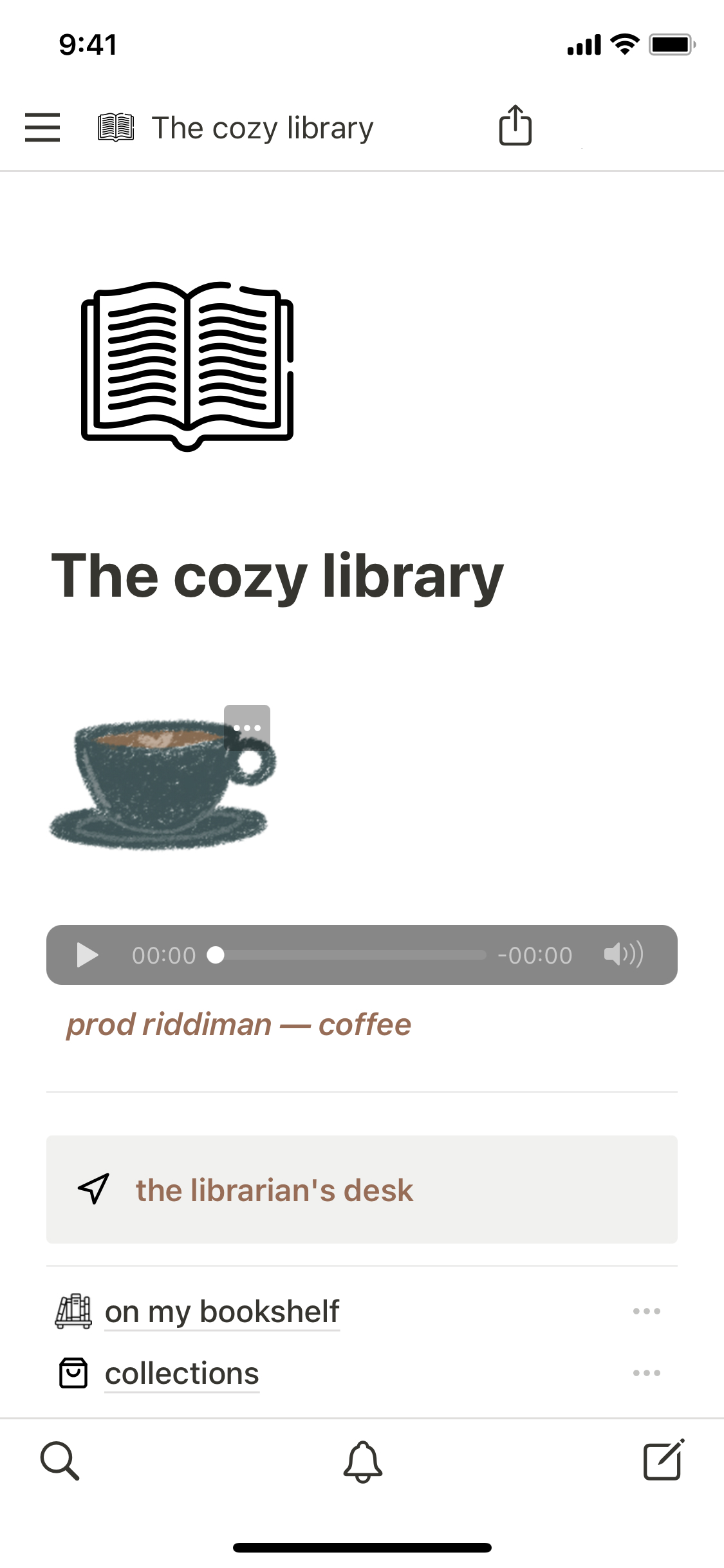 The mobile image for the Cozy library template