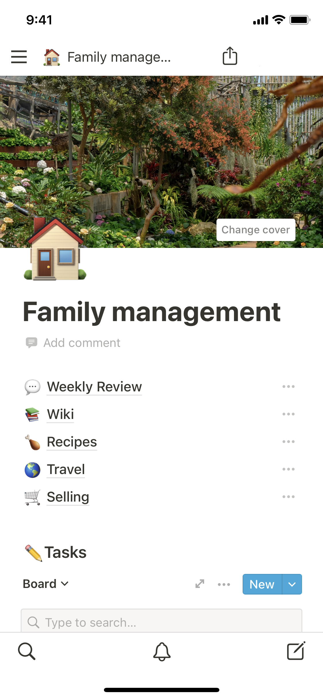 The mobile image for the Family management template