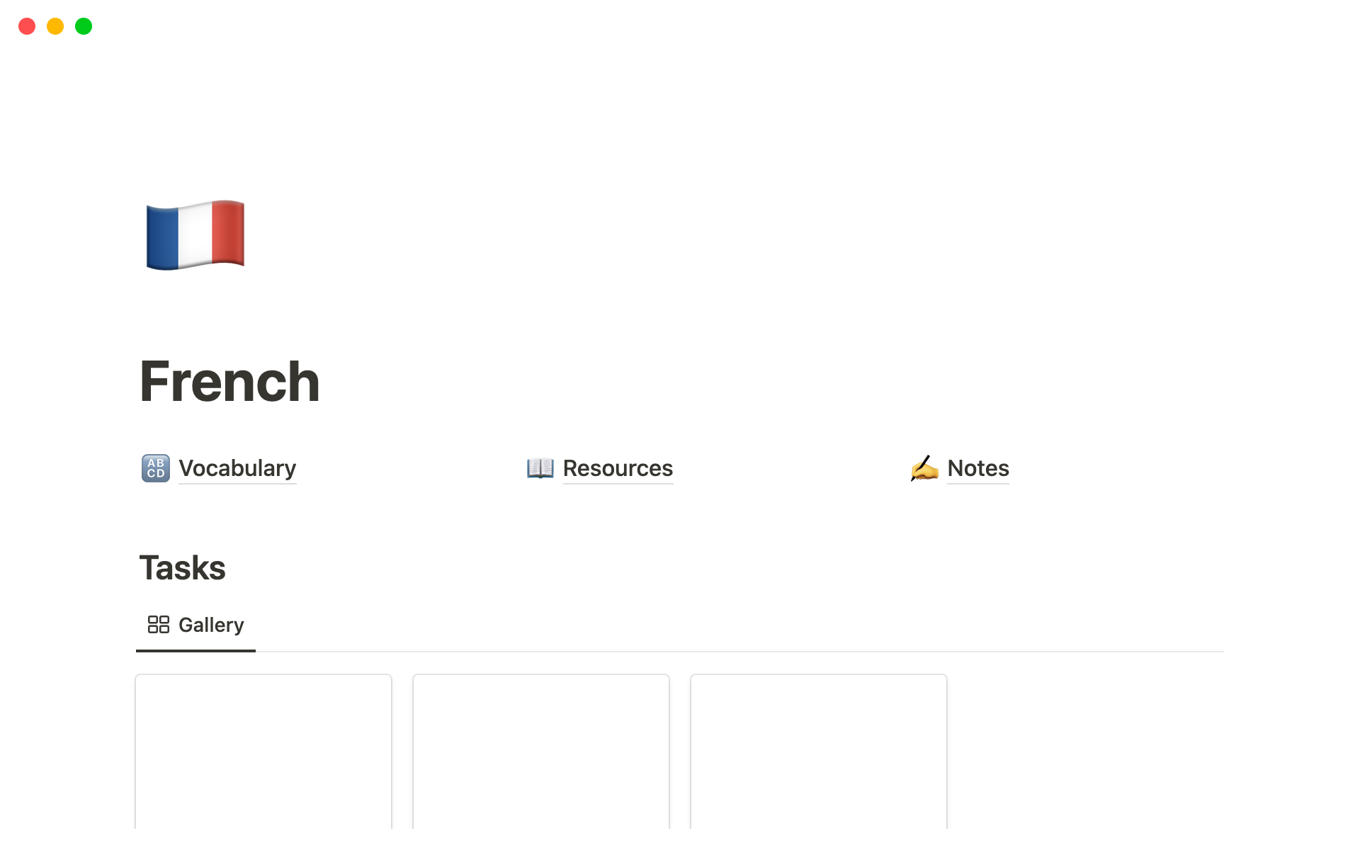 Notion Languages Learning | Notion Template