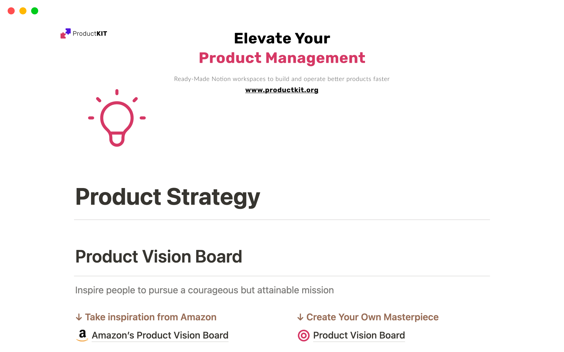 Product management strategy