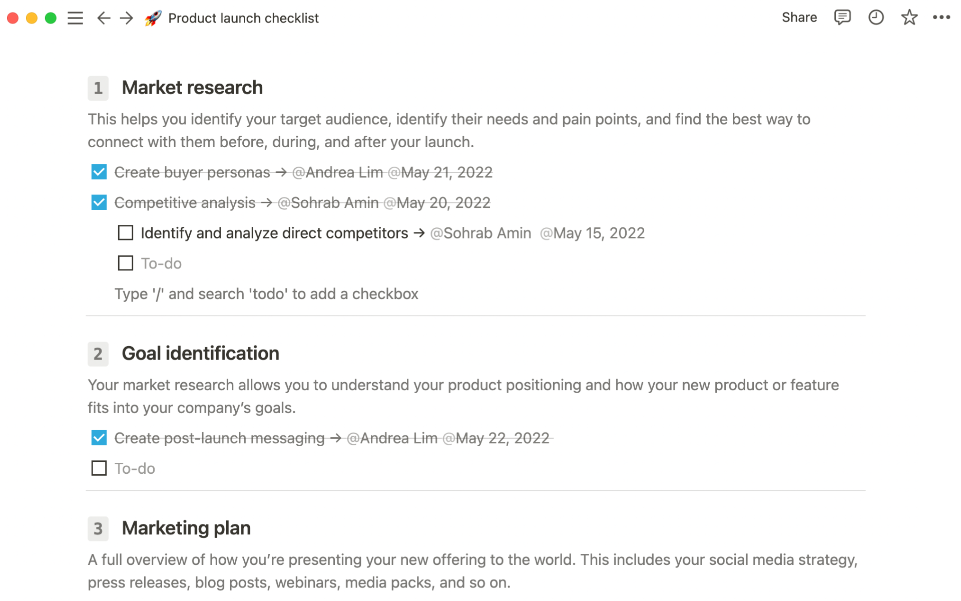 Create a product plan in Notion to set your development in the right direction