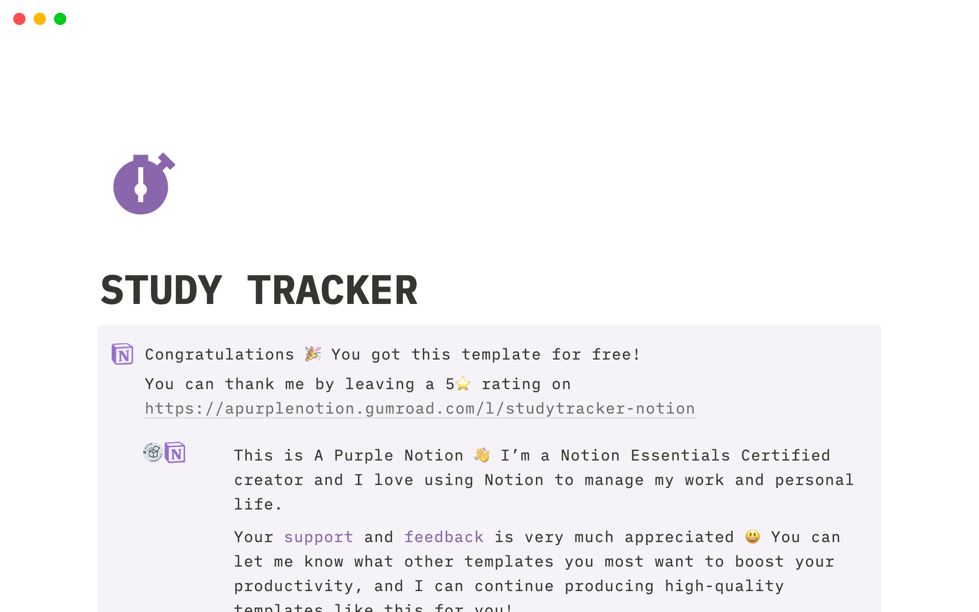 Study Tracker Notion Template study-tracker-notion-template