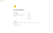 Incident Report Notion Template