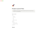 Project Launch Plan Notion Template