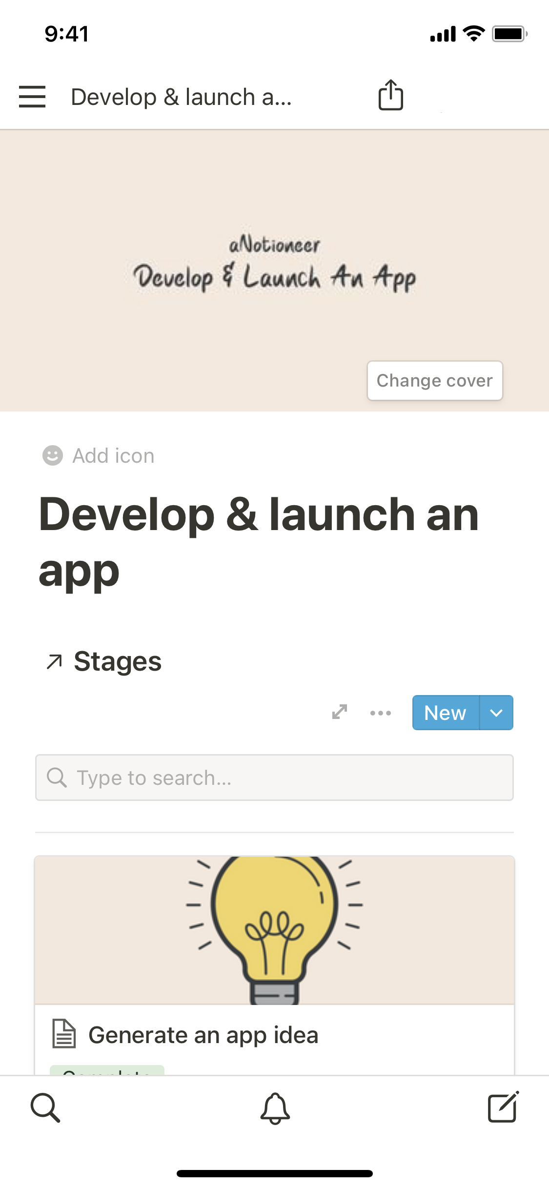 The mobile image for the Develop & launch an app template