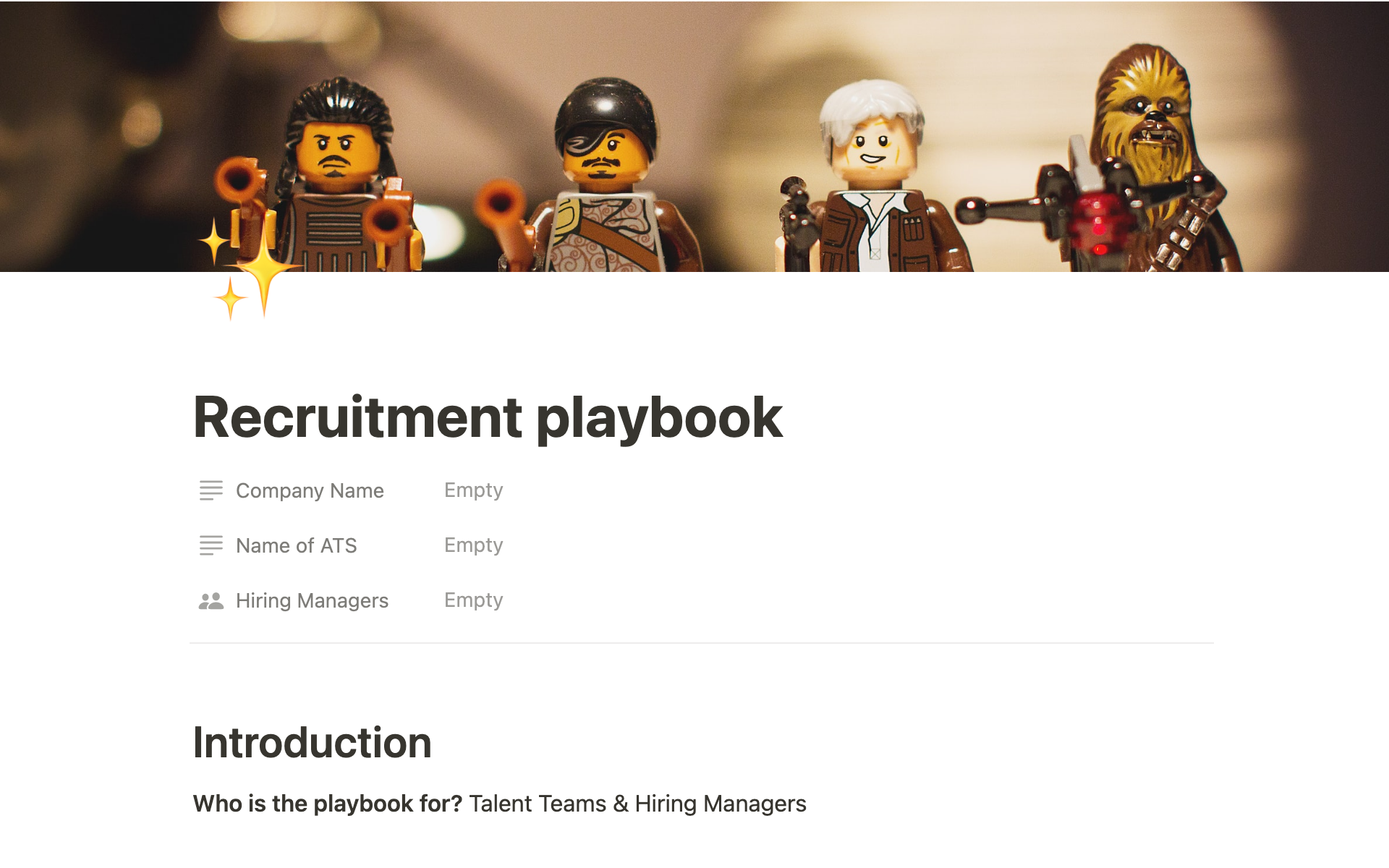 recruitment playbook template