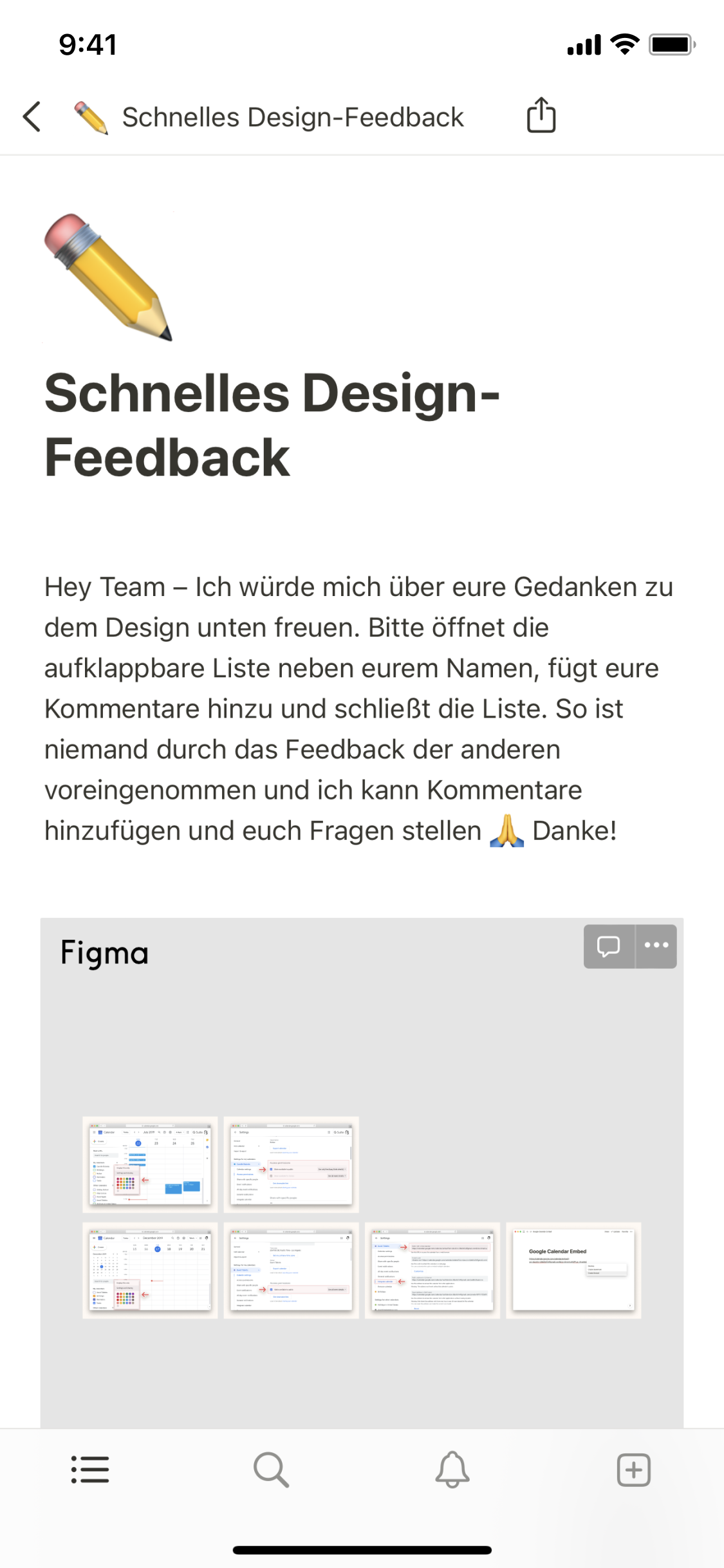 The mobile image for the Quick design feedback template