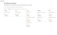 Editorial Calendar Notion Template