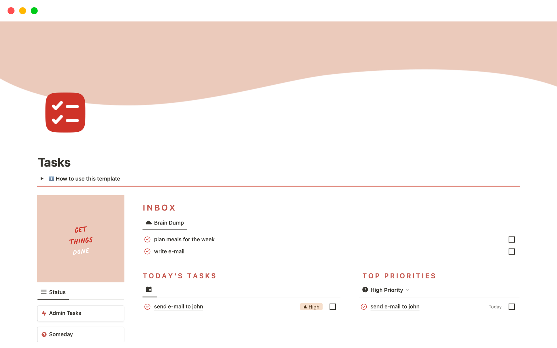 Notion task manager mod le notion
