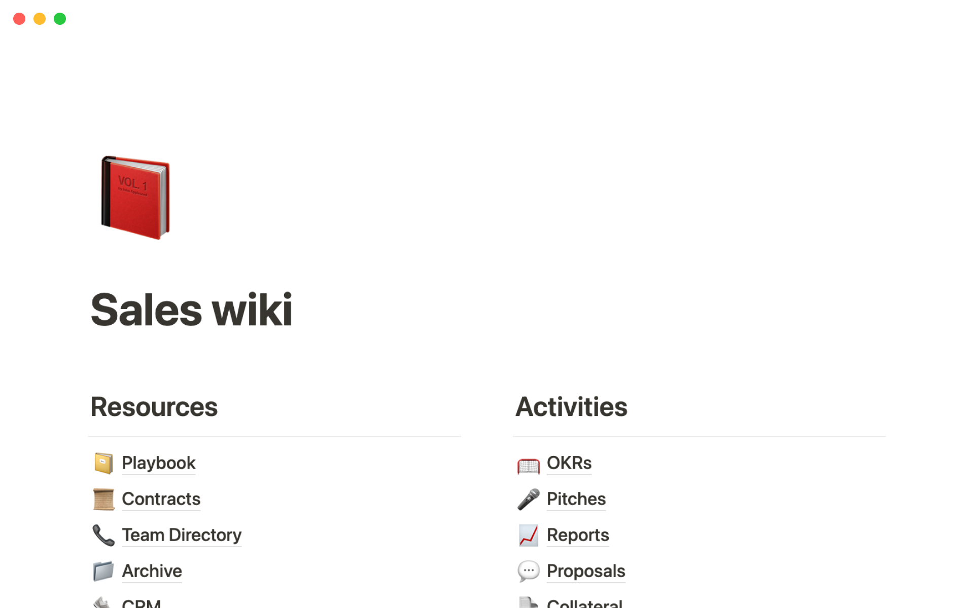 The desktop image for the Sales wiki template