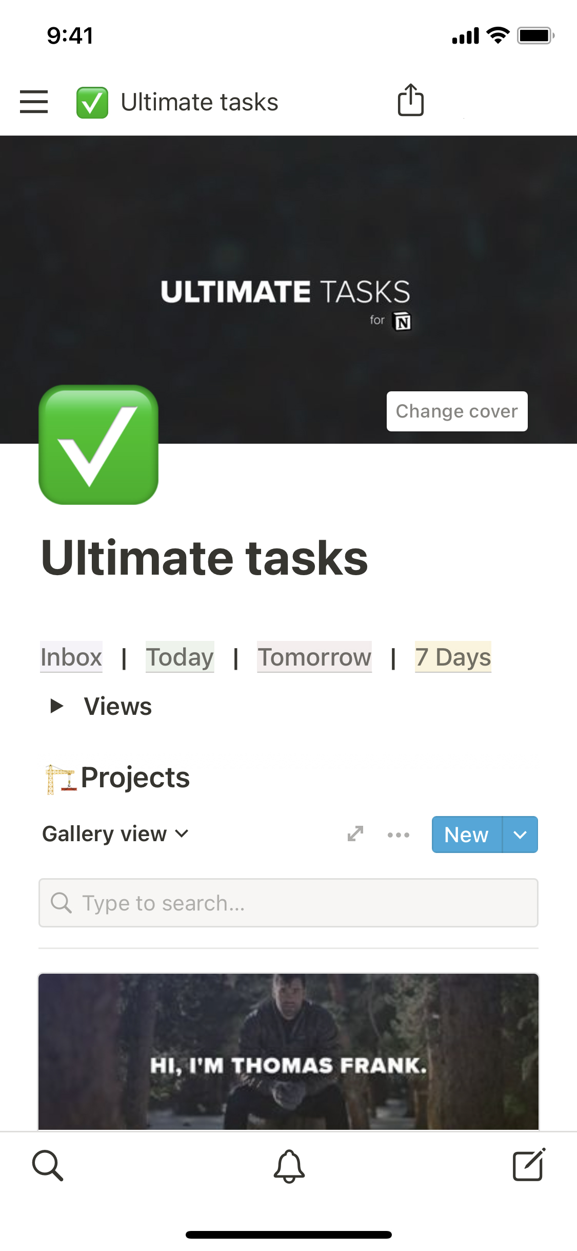 The mobile image for the Ultimate Tasks template