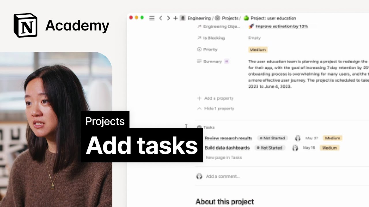Add tasks to a project