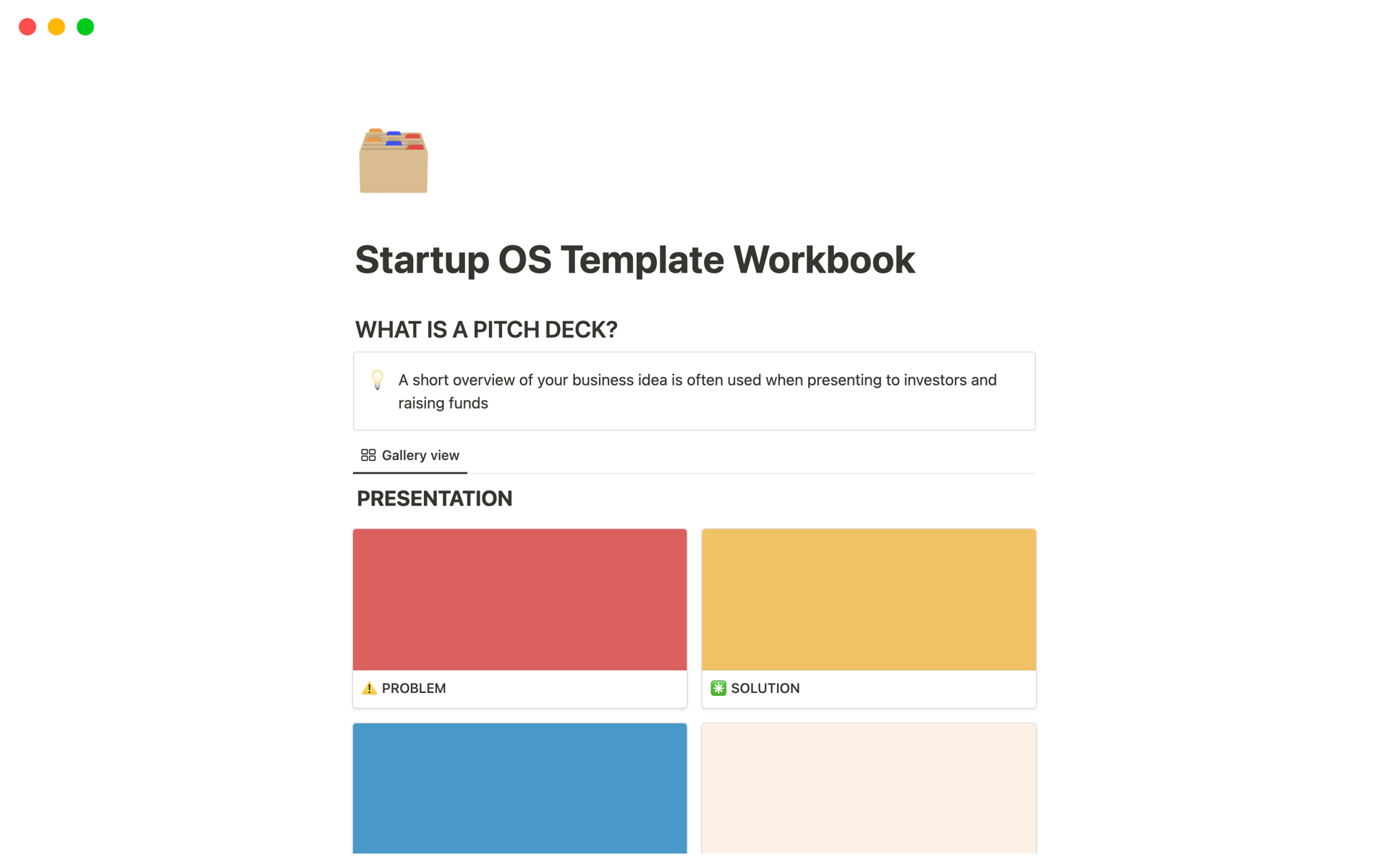 A template preview for Best 10 Pitch Deck Templates for Entrepreneurs