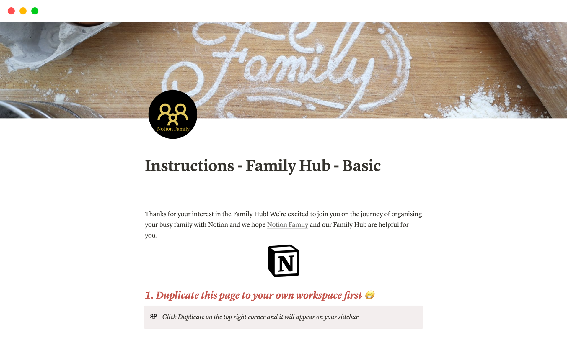 A template preview for Top 10 Free Friends & Family Templates in Notion